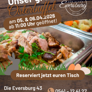 Großes Buffet am Ostersonntag- & montag